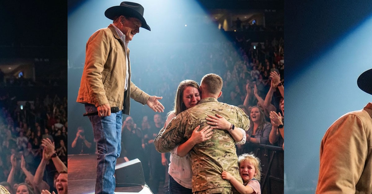 A Young Soldier Raised His Hand in Salute: The Unscripted Moment Between George Strait and a Soldier