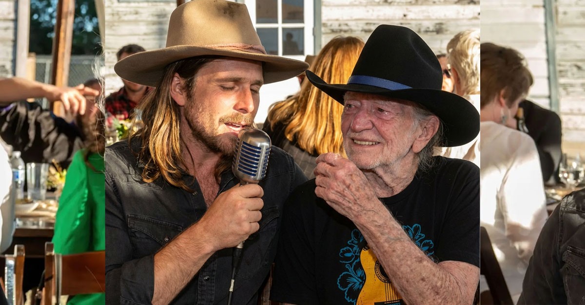 A sacred, wordless moment: Whispers that went straight to Lukas Nelson's soul brought tears to his father's eyes.
