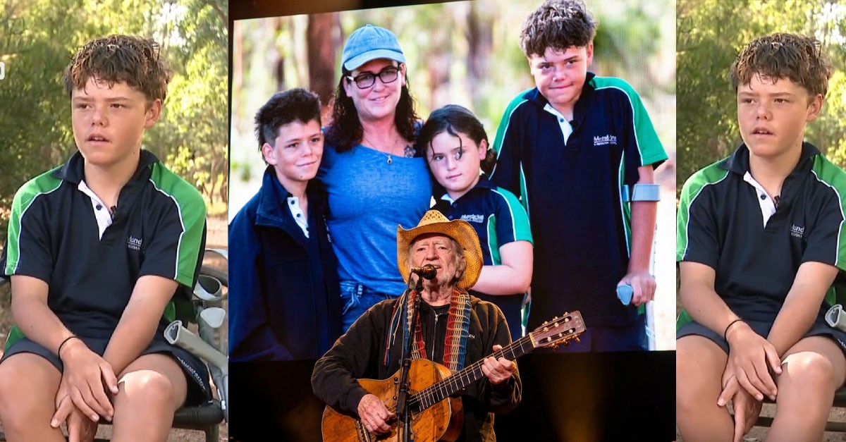 "Majestic song": Willie Nelson composed a song specifically for the 13-year-old boy who swam 4km to save his family from rough seas in Western Australia.