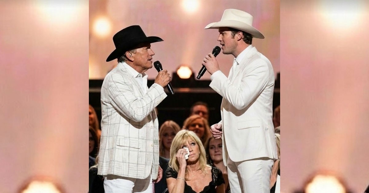 This isn't a duet: This is a father opening the door, a nod, and a song.