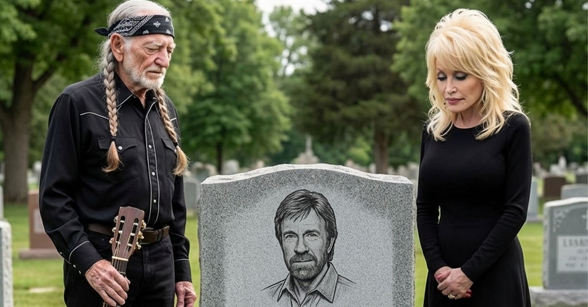 Dolly Parton and Willie Nelson offered a moving, silent tribute to the legend Chuck Norris.