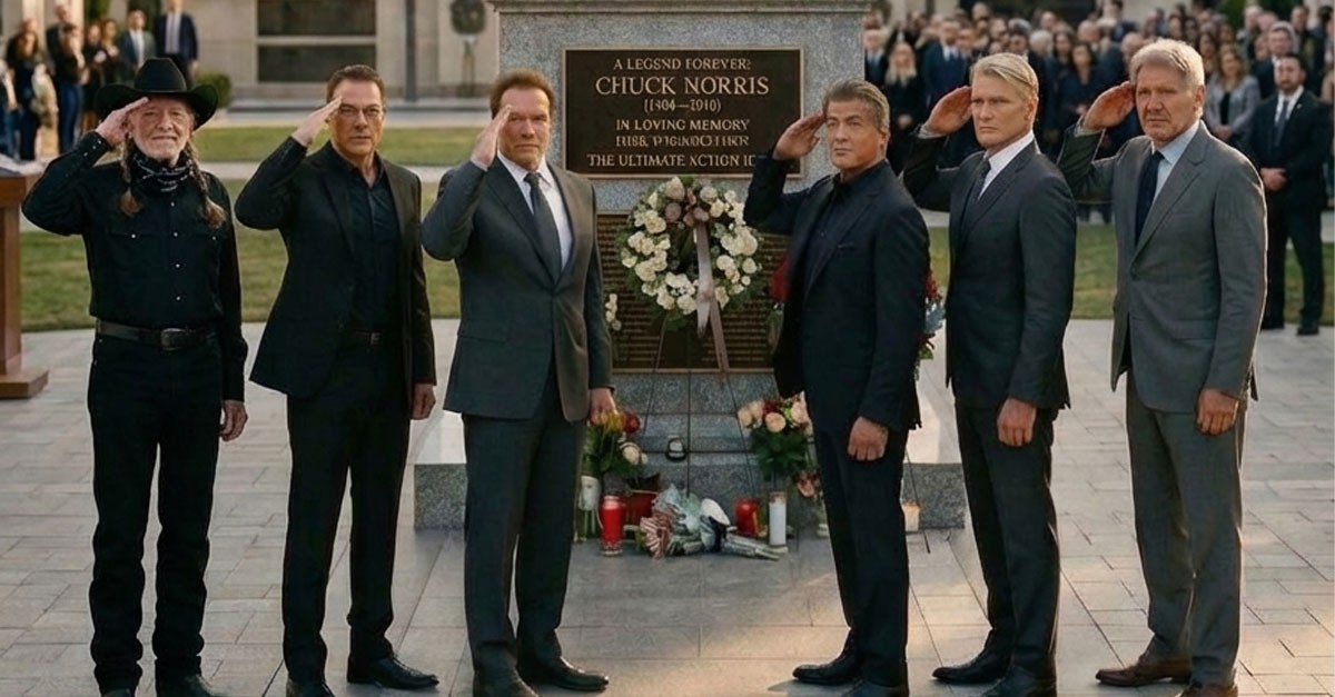 An enduring tribute: Willie Nelson and friends paid a solemn tribute to legend Chuck Norris.